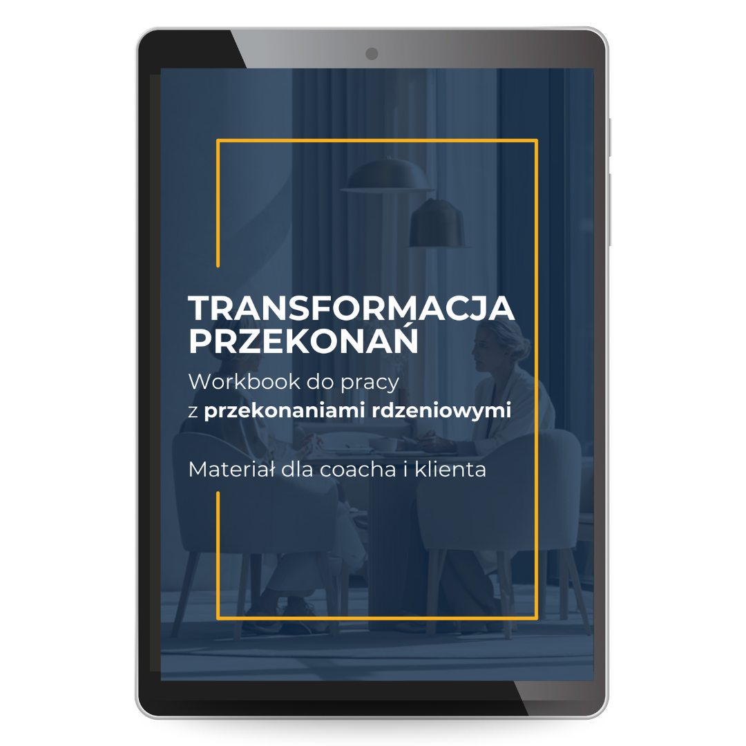 Tablet z wyświetlonym ebokiem: „Funkcje Wykonawcze w Praktyce” powstały dla osób, które chcą lepiej panować nad sobą, swoim czasem, emocjami i działaniem.