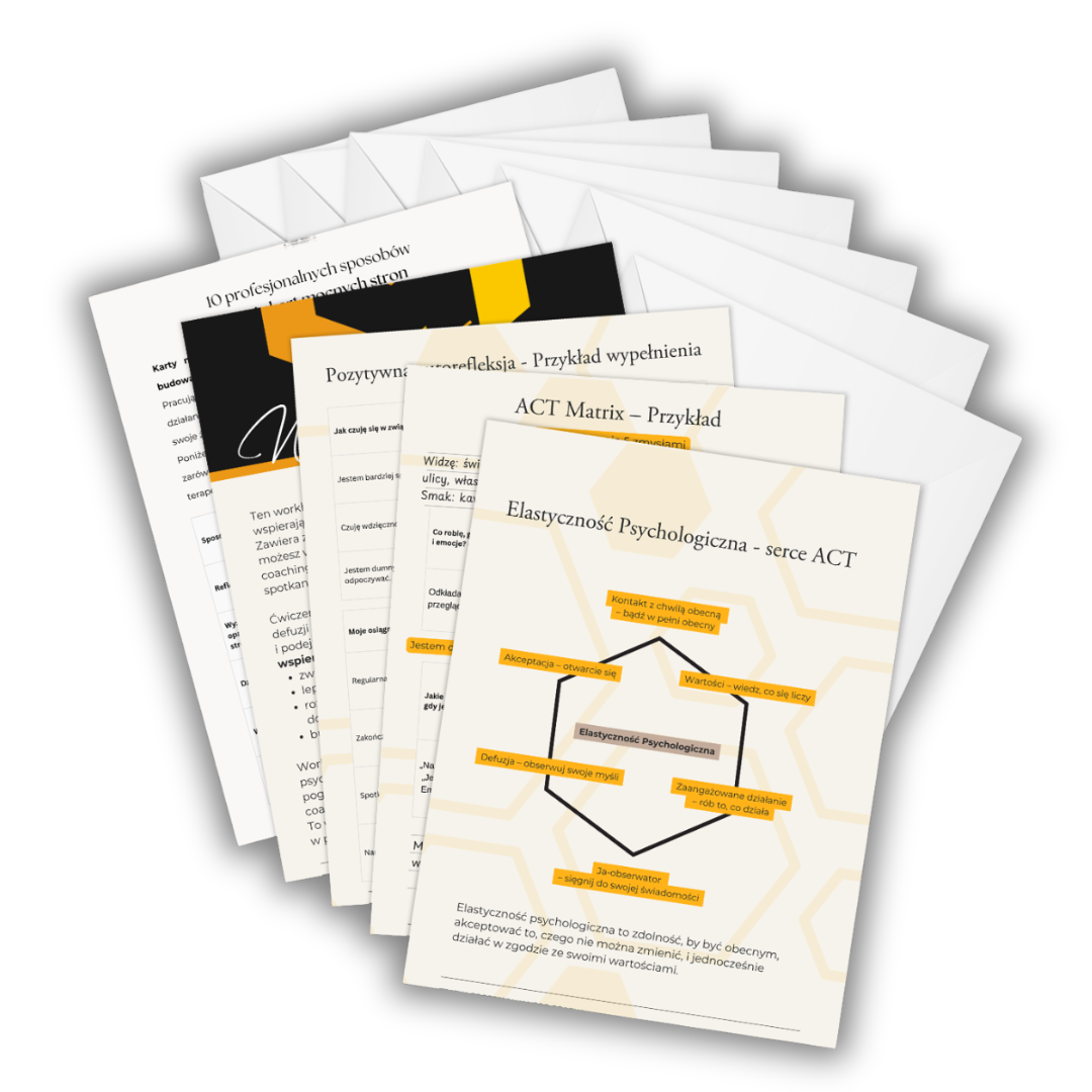 Karty pracy ACT i materiały rozwijające elastyczność psychologiczną – narzędzia wspierające dorosłe osoby w spektrum ADHD w pracy z myślami, emocjami i wartościami