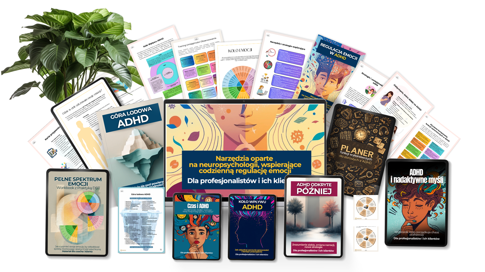 Zestaw psychoedukacyjnych workbooków i planerów do pracy z dorosłymi klientami w spektrum ADHD – system narzędzi dla coachów i specjalistów wspierający regulację emocji, funkcje wykonawcze i codzienne funkcjonowanie
