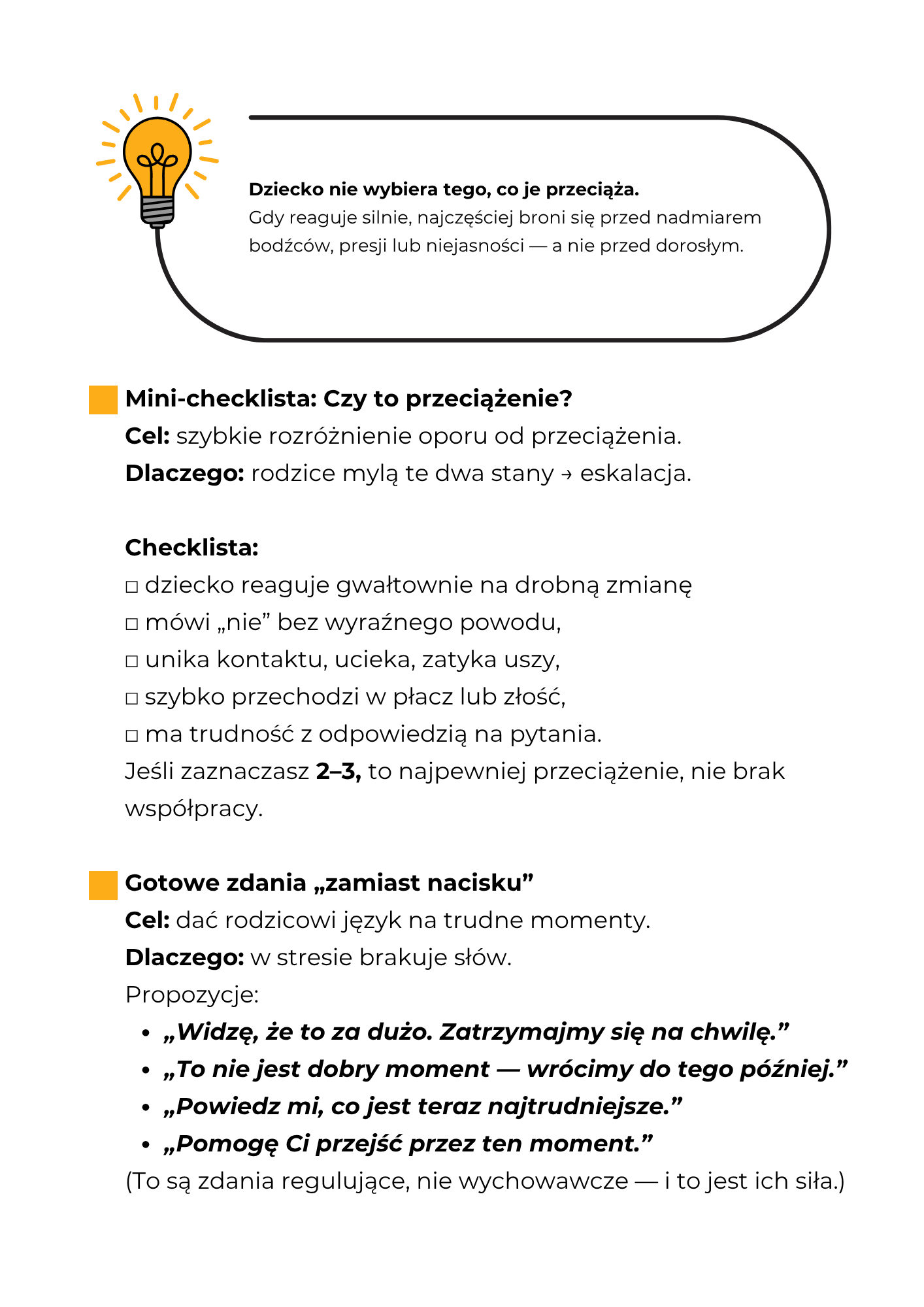 Materiał ze środka pakietu