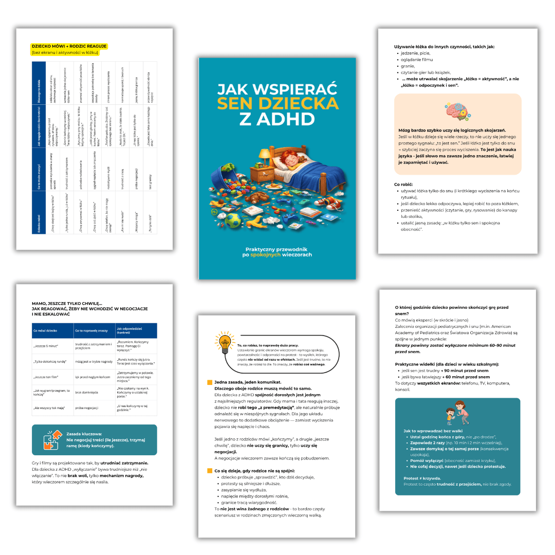 okładka: Jak wspierać sen dziecka z ADHD
