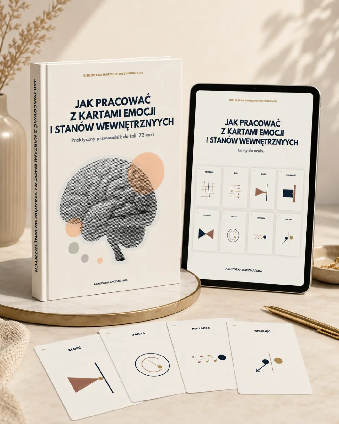Karty Emocji i Stanów Wewnętrznych – mockup zestawu PDF