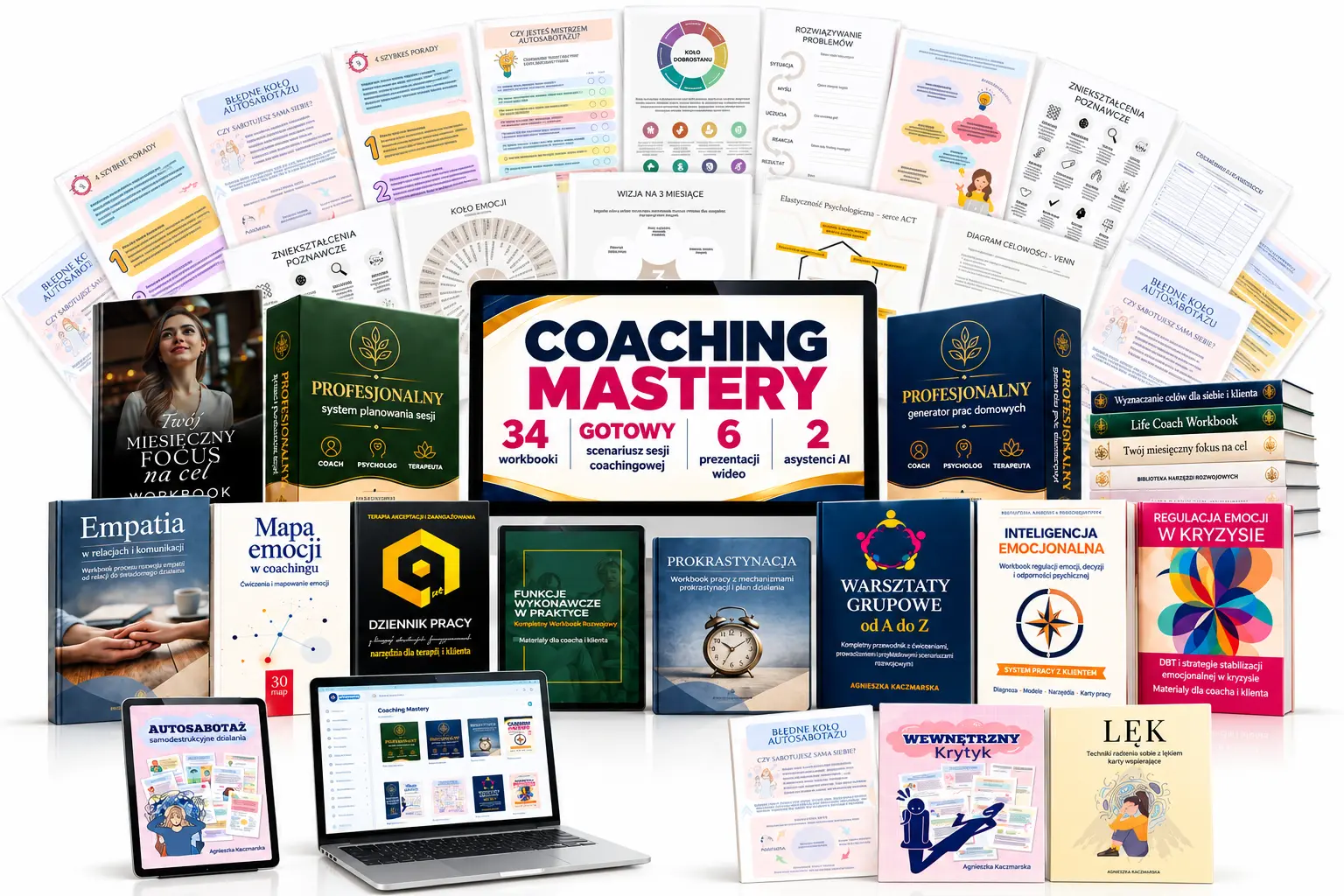 COACHING MASTERY — zestaw workbooków, kart pracy, materiałów i narzędzi
